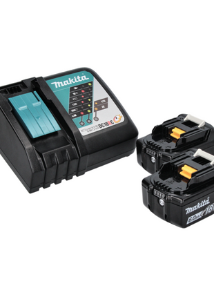 Makita DHP 484 RG W Perceuse-visseuse à percussion sans fil 18 V 54 Nm Brushless + 2x Batteries 6,0 Ah + Chargeur