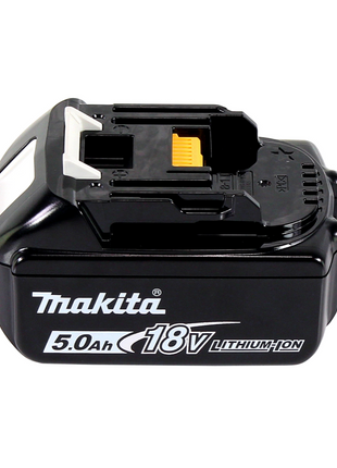 Makita DHP 484 T1J W Taladro percutor inalámbrico 18 V 54 Nm sin escobillas blanco + 1x batería 5,0 Ah + Makpac - sin cargador