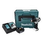 Makita DHP 484 RT1J W akumulatorowa wiertarko-wkrętarka udarowa 18 V 54 Nm bezszczotkowa biała + 1x akumulator 5,0 Ah + ładowarka + Makpac