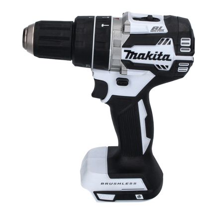Makita DHP 484 RTJ W Taladro percutor inalámbrico 18 V 54 Nm sin escobillas blanco + 2x baterías 5,0 Ah + cargador + Makpac