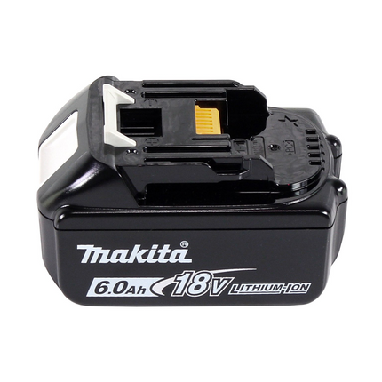 Makita DHP 484 G1J W Taladro percutor inalámbrico 18 V 54 Nm sin escobillas blanco + 1x batería 6,0 Ah + Makpac - sin cargador