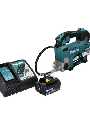 Makita DGP 180 RM1 Akku Fettpresse 18 V 690 bar + 1x Akku 4,0 Ah + Ladegerät