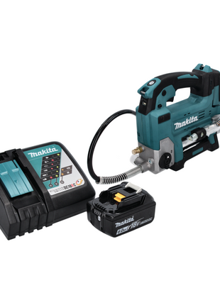 Makita DGP 180 RG1 Pistolet graisseur sans fil 18 V 690 bar + 1x Batterie 6,0 Ah + Chargeur