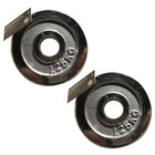 Jeu de plaques de poids 2x poids d'haltère poids de disque en acier chromé 1,25 kg 2 pièces diamètre de trou de 30 mm