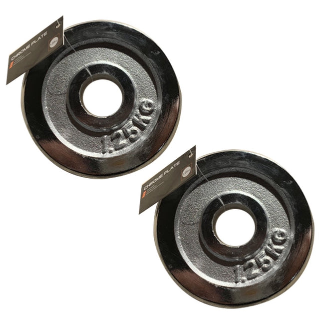 Juego de discos de pesas 2x discos de pesas para mancuernas de acero cromado 1,25 kg 2 piezas 30 mm de diámetro del agujero