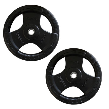 Juego de discos de pesas 2x pesas con mancuernas pesas de disco de acero 10 kg 2 piezas 30 mm de diámetro de agujero recubiertos de goma