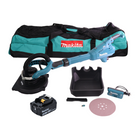 Lijadora de cuello largo a batería Makita DSL 800 M1X 18 V 225 mm sin escobillas + 1x batería 4,0 Ah + accesorios + bolsa - sin cargador