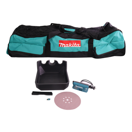 Lijadora de cuello largo a batería Makita DSL 800 M1X 18 V 225 mm sin escobillas + 1x batería 4,0 Ah + accesorios + bolsa - sin cargador