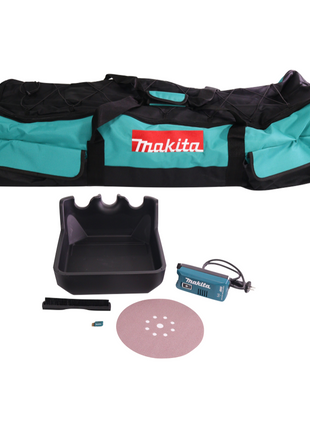 Makita DSL 800 RT1X Akku Langhalsschleifer 18 V 225 mm Brushless + 1x Akku 5,0 Ah + Ladegerät + Zubehör + Tasche