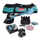 Lijadora de cuello largo a batería Makita DSL 800 RTX 18 V 225 mm sin escobillas + 2x baterías 5,0 Ah + cargador + accesorios + bolsa
