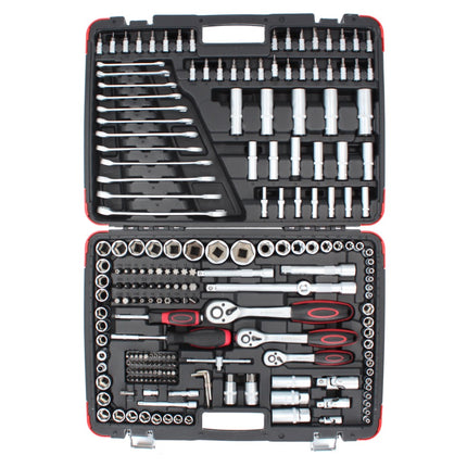 BGS technic Set di chiavi a bussola 216 pz. ( 15216 ) Azionamento 6,3 mm ( 1/4" ) 10 mm ( 3/8" ) 12,5 mm ( 1/2" )