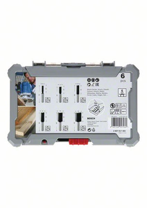 Bosch Set de fresas rectas / 6 unidades / vástago de inserción 6 mm ( 2607017465 )