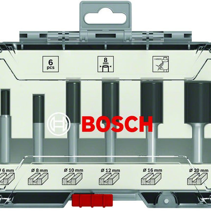 Bosch Set de fresas rectas / 6 unidades / vástago de inserción 6 mm ( 2607017465 )