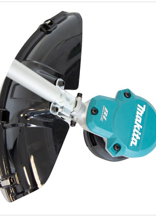 Desbrozadora de batería Makita UR 003 GZ01 40 V Brushless IPX4 + correa para el hombro + cabezal de cuchillo + cabezal de hilo + cuchillo mosca + bolsa - sin batería, sin cargador