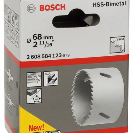 Sierra de corona Bosch HSS 68 mm bimetálica para madera metálica (2608584123)