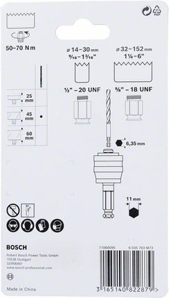 Bosch Power Change Plus Holesaw Adaptor Set 7.15 x 85 mm + HSS-G Drill Hexagonal Holder - Multimaterial - Carbide (2608599010)