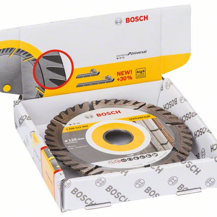 Bosch Estándar para disco de corte diamantado universal 125 x 22,23 mm 10 pzs. ( 2608615060 ) para hormigón, acero-hormigón, ladrillo, cal y arenisca