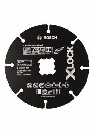 Bosch Disco de corte Carbide Multiwheel / X-LOCK / 125x1x22,23 mm ( 2608619284 )