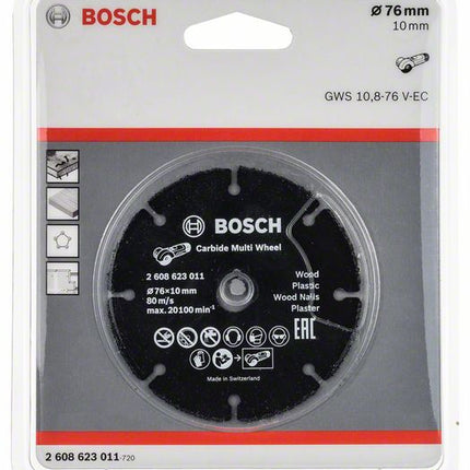 Bosch Trennscheibe Carbide Multiwheel 76 mm ( 2608623011 ) für GWS 10,8-76 / 12V-76 - Toolbrothers