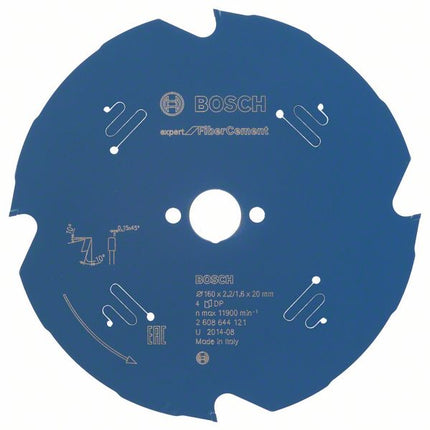 Bosch Kreissägeblatt Expert for Fibre Cement 160 x 20 x 2,2 mm 4 Zähne ( 2608644121 ) - Toolbrothers