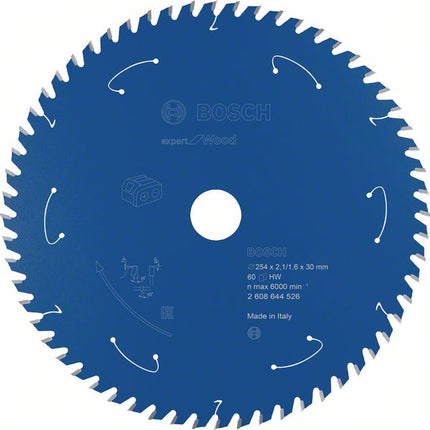 Bosch Kreissägeblatt Expert for Wood 254 x 1,6 x 30 mm 60 Zähne für Holz ( 2608644526 ) - Toolbrothers
