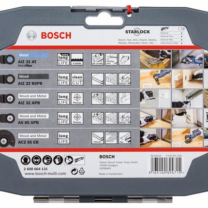 BOSCH Best of cutting Set Lame de scie plongeante, Lame de scie segment Starlock, 5pcs. (2608664131)