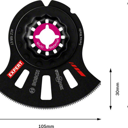 Bosch EXPERT Multi Material ACZ 105 ET Lama a segmenti Starlock 105 mm - 5 pz. ( 2608664207 ) Carburo