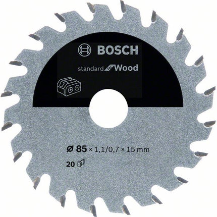Bosch Kreissägeblatt Standard for Wood 85 x 1,1 x 15 mm 20 Zähne ( 2608837666 ) - Toolbrothers