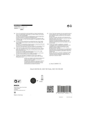 Bosch Expert Placa de soporte multiagujero dura 150 mm (2608900011) para lijadoras excéntricas