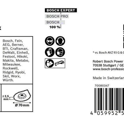 Bosch EXPERT 3 Max AVZ 70 RT4 extractor de mortero Starlock 87 x 70 mm 10 uds. ( 2608900042 ) para mortero de metal duro - sucesor de 2608664490