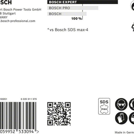 Bosch Expert SDS max 8X taladro percutor 22 x 720 mm (2608900235) para hormigón armado piedra Carbide Technology