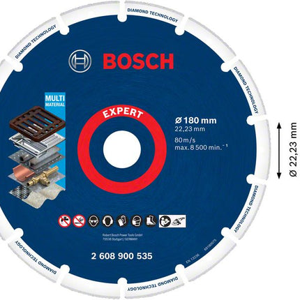 Disco de corte Bosch Expert Diamond Metal Wheel 180 x 22,23 mm (2608900535) Diamond Technology