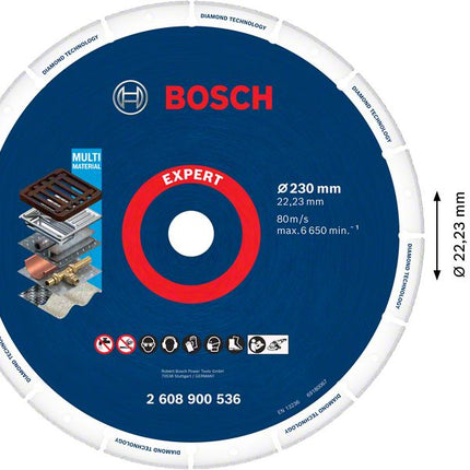 Disco de corte Bosch Expert Diamond Metal Wheel 230 x 22,23 mm (2608900536) Diamond Technology