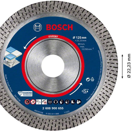 Bosch EXPERT HardCeramic Diamant Trennscheibe 125 x 22,23 mm 1 Stk. ( 2608900655 ) Diamond Technology