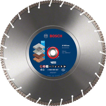 Bosch Expert MultiMaterial Disque à tronçonner diamanté, 400 x 3,3 x 25,40 mm, Diamond Technology pour scies sur table / scies à essence (2608900667)