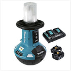 Lampe LED sans fil Makita DML 810 PF 18 / 36 V ( 2 x 18 V ) 5500 lm IP54 + 2 batteries 3,0 Ah + double chargeur