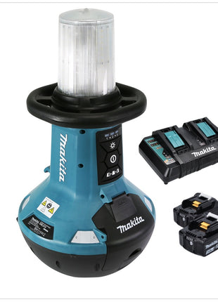 Luz de área LED con batería Makita DML 810 PF 18 / 36 V (2 x 18 V) 5500 lm IP54 + 2x baterías 3,0 Ah + cargador doble