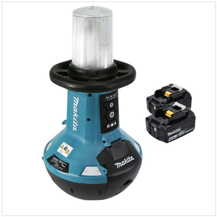 Luz LED portátil con batería Makita DML 810 M 18 / 36 V ( 2 x 18 V ) 5500 lm IP54 + 2 baterías 4,0 Ah - sin cargador