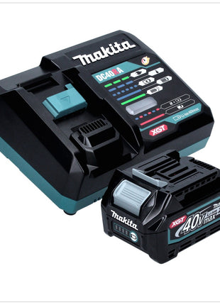 Desbrozadora de batería Makita UR 003 GD101 40 V sin escobillas IPX4 + batería 2,5 Ah + cargador + bandolera + cabezal de cuchillo + cabezal de hilo + cuchillo mosca + bolsa