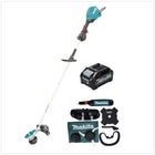 Desbrozadora de batería Makita UR 003 GM101 40 V sin escobillas IPX4 + batería 4,0 Ah + correa para el hombro + cabezal de corte + cabezal de hilo + cuchillo para moscas + bolsa - sin cargador