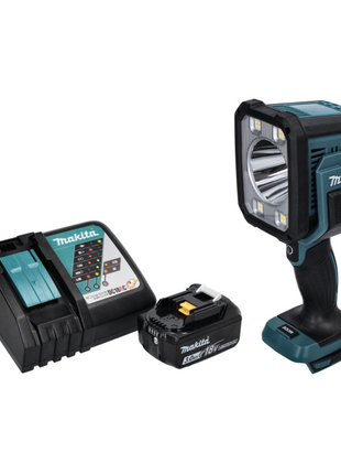 Makita DML 812 RF1 Foco LED de mano con batería, lámpara de bolsillo 18 V 1250 lm + 1x batería 3,0 Ah + cargador