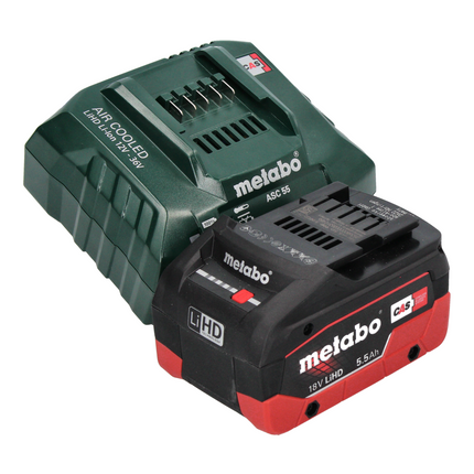 Metabo SB 18 LTX BL I Taladradora de percusión sin cable 18 V 130 Nm sin escobillas + 1x batería recargable 5,5 Ah + cargador + metaBOX