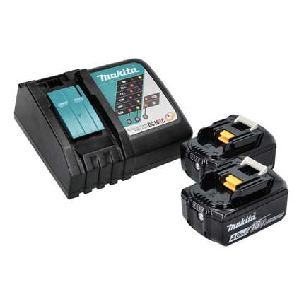 Makita DML 812 RM Linterna LED inalámbrica de mano 18 V 1250 lm + 2x batería recargable 4,0 Ah + cargador
