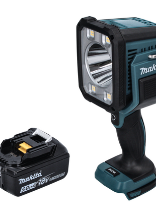 Makita DML 812 T1 Akku LED Handstrahler Taschen Lampe 18 V 1250 lm + 1x Akku 5,0 Ah - ohne Ladegerät