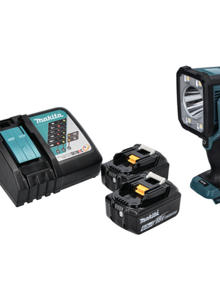 Makita DML 812 RG batería LED foco de mano lámpara de bolsillo 18 V 1250 lm + 2x baterías 6,0 Ah + cargador