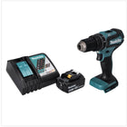 Taladro de percusión sin cable Makita DHP 485 RT1 18 V 50 Nm sin escobillas + 1x batería recargable 5,0 Ah + cargador