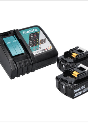 Taladro percutor inalámbrico Makita DHP 485 RT 18 V 50 Nm sin escobillas + 2 baterías 5,0 Ah + cargador