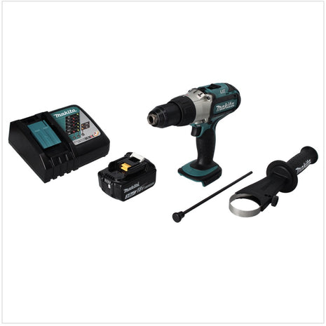 Makita DHP 451 RF1 Cordless Hammer Driver Drill 80 Nm 18V + 1x Battery 3,0 Ah + Charger