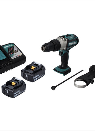 Taladro percutor inalámbrico Makita DHP 451 RF 18 V 80 Nm + 2x baterías 3,0 Ah + cargador