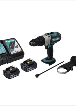 Taladro percutor inalámbrico Makita DHP 451 RT 18 V 80 Nm + 2 baterías 5,0 Ah + cargador